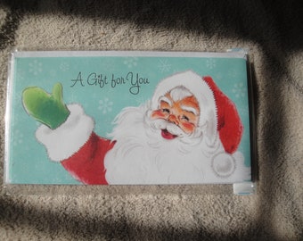 1 Pack Christmas Gift Card / Money Card Holders With Envelopes Old Fashioned Santa Mint In Original Packaging Vintage