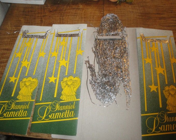 ONE Pack Genuine Vintage Antique Lead Christmas Tree Tinsel Icicles