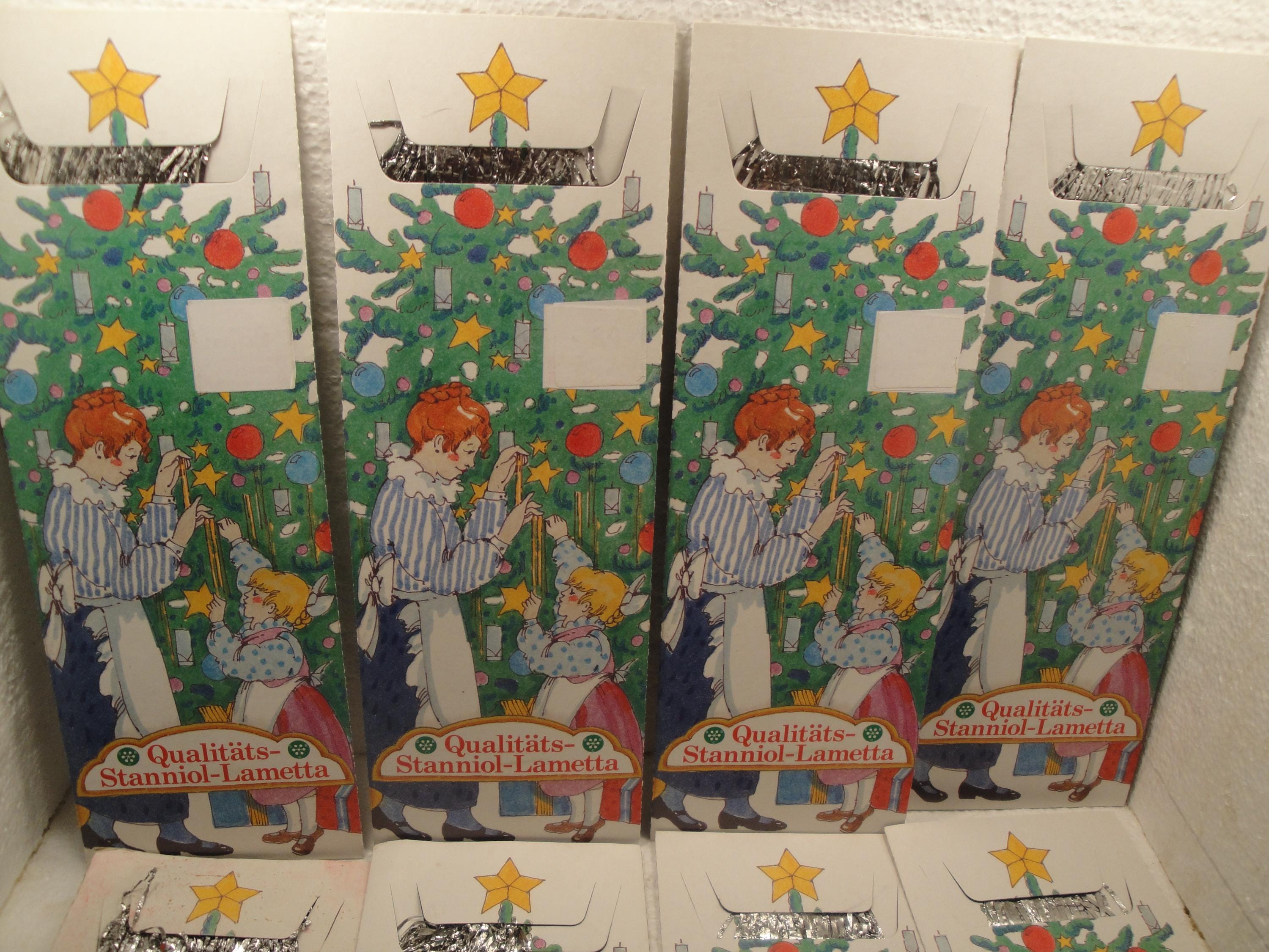 13 Packs Silver REAL LEAD German Christmas Tree Tinsel Stanniol Lametta Eis Lametta Icicles Putz Decorations Ornaments Silver Rain
