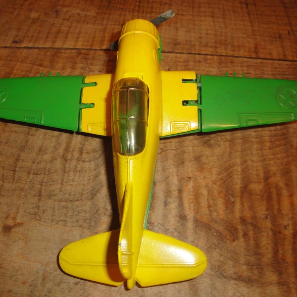 Vintage Hubley Cast Kiddie Toy Airplane Plane Complete Antique American Made 1950s Lancaster PA