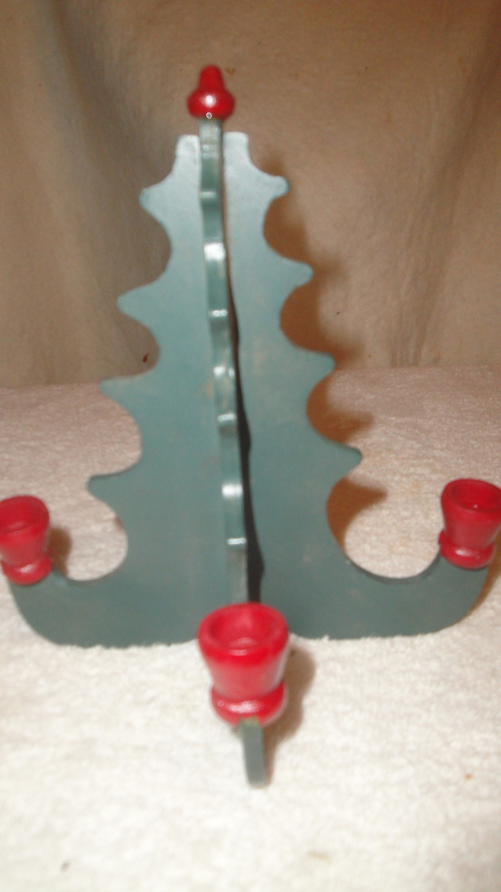 Vintage German Wood Christmas Tree Erzgebirge Candle Holder Etsy