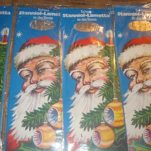 1 Vintage Real Silver Lead Christmas Tree Tinsel Icicles Silver Rain Metal Foil Antique Authentic Traditional Decoration Ornament Nativity
