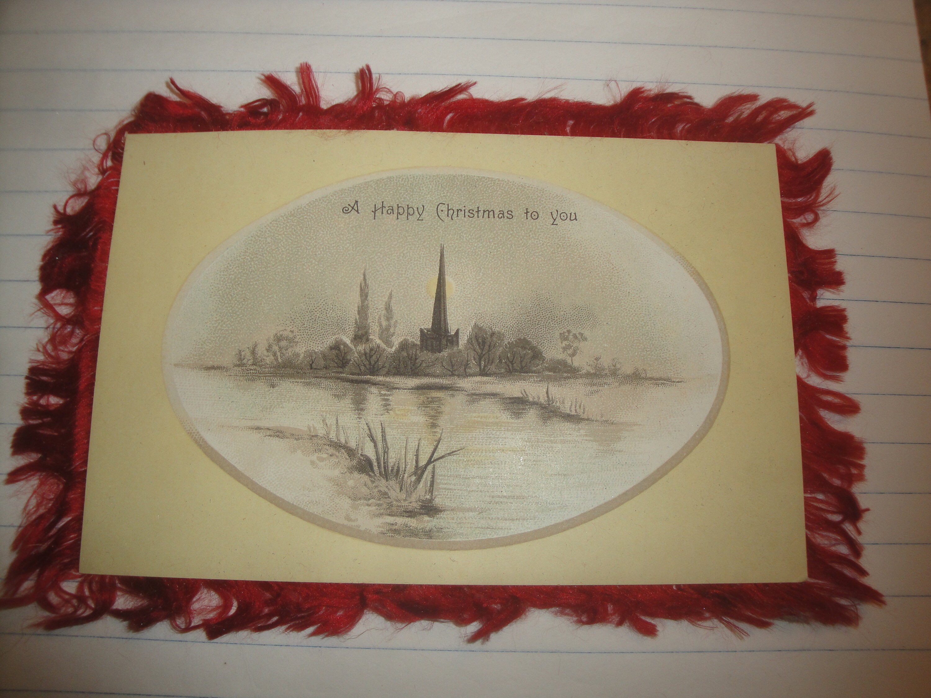 Antique 1880 Christmas Card Cardboard Victorian Period NOS New - Etsy