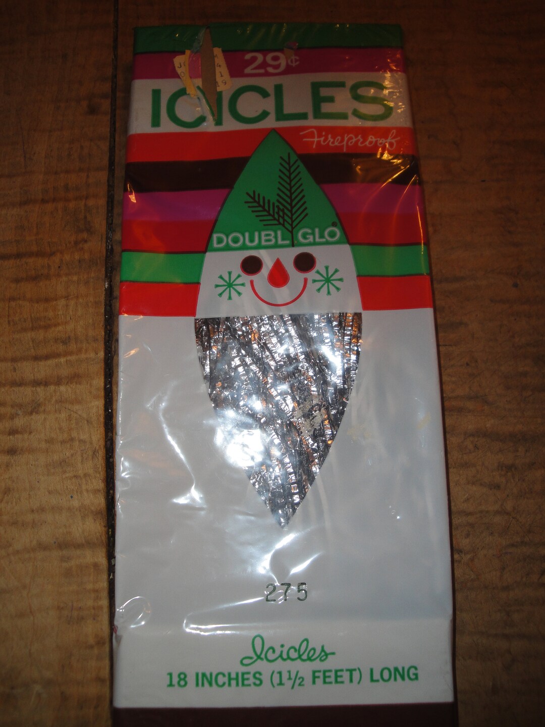 275 Real Metal Foil Christmas Tree Tinsel Icicles Rain 1960s American