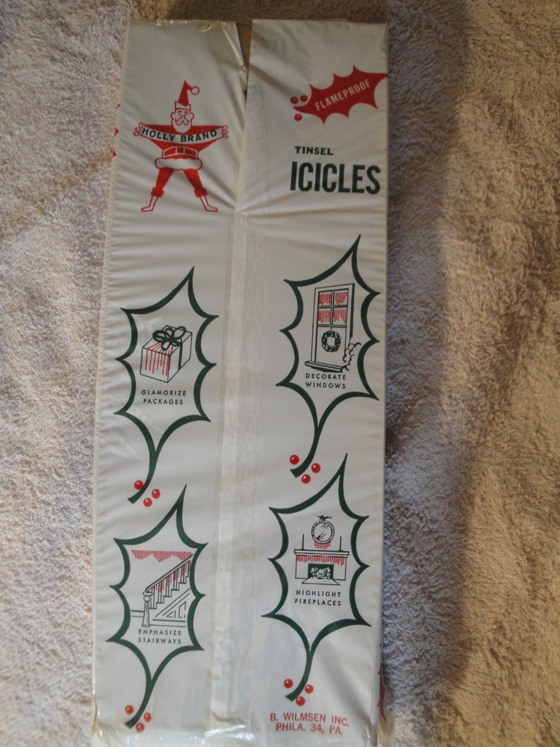 ONE 1950s Real Lead Christmas Tree Tinsel Icicles New Old Etsy
