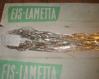 2 Packs German REAL LEAD Christmas Tree TINSEL Silver Foil Eislametta Icicles Ornaments Decorations Vintage Metal Foil Stanniol Lametta