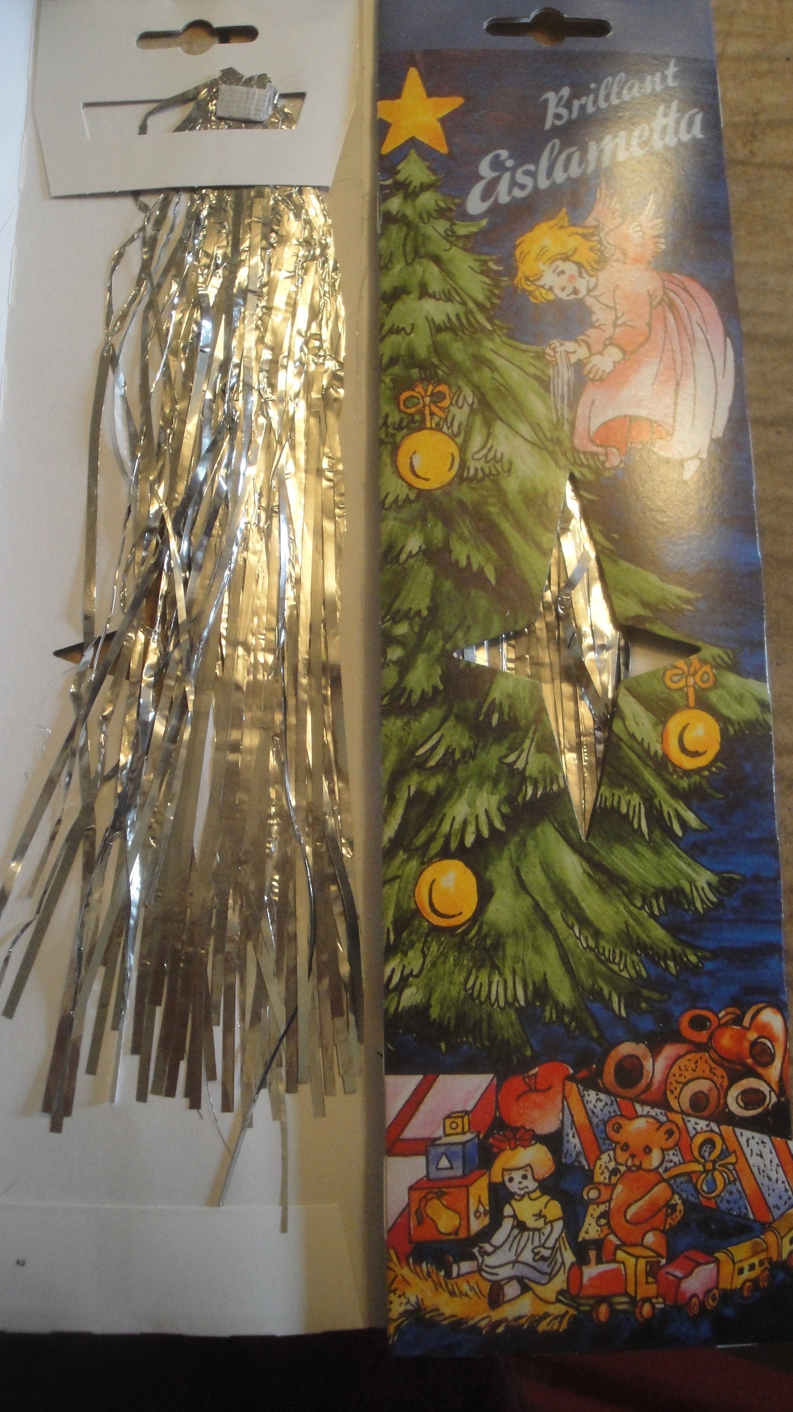 REAL Old Fashion German Metal Foil Christmas Tree Tinsel Icicles Lametta Vintage