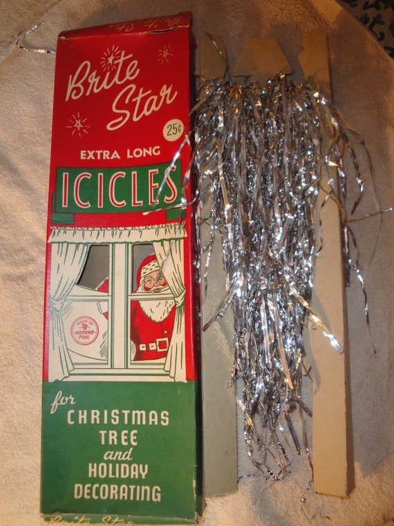 ONE 1950s Real Lead Christmas Tree Tinsel Icicles New Old Etsy