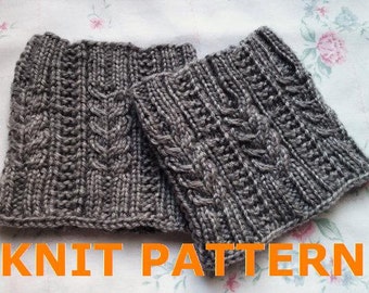 KNIT PATTERN-- Melissa's Cabled Boot Cuff