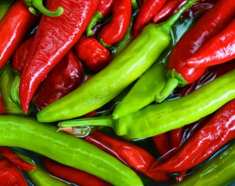 Pepper Seeds -Big Jim Pepper - 20 Heirloom Seeds-Sweet  Flavor - Green To Red-  Vegetable Seeds