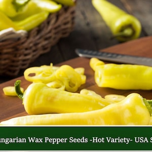 20 Heirloom Hot Pepper Hungarian Wax Seeds -Yellow Chile - All natural - Save Big on More Packs -Mix and Match- Sale!