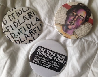 Punk Rock Pin Back Button Pack