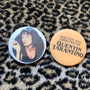 Quintin Tarantino Pin Back Button Pack 3.5”