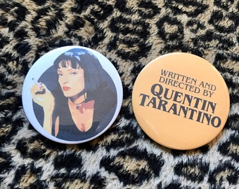 Quintin Tarantino Pin Back Button Pack 3.5”