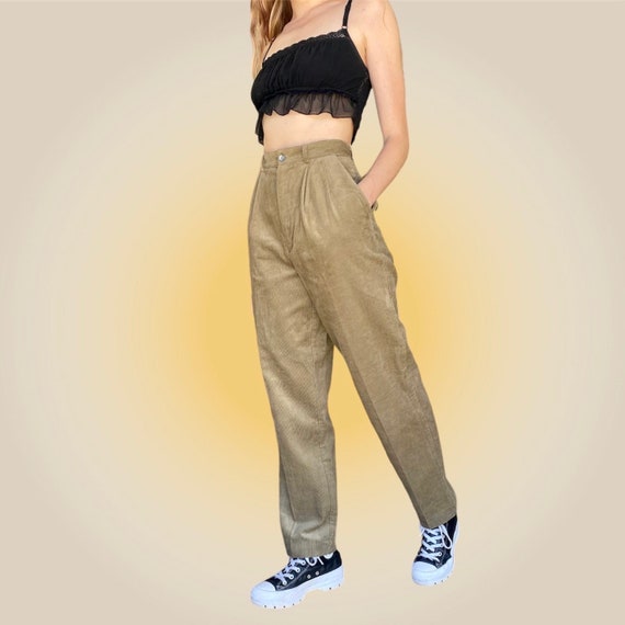 Vintage Brown Corduroy High Rise Trousers - image 2