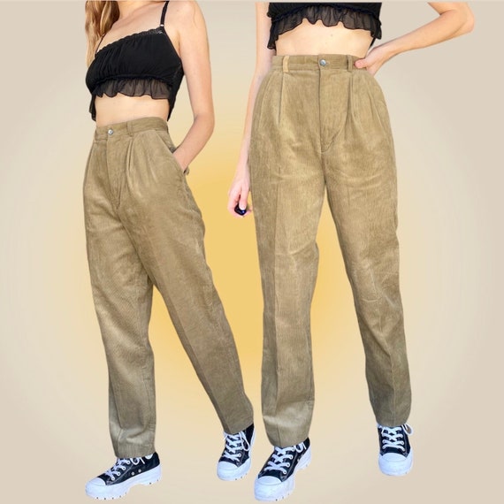 Vintage Brown Corduroy High Rise Trousers - image 1