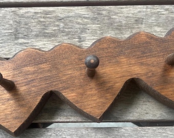 heart pegs, wood wall pegs, heart decor, country wall decor