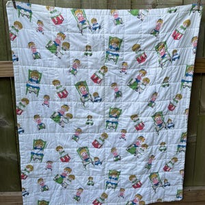 vintage baby quilt, vintage baby blanket, child&#39;s blanket