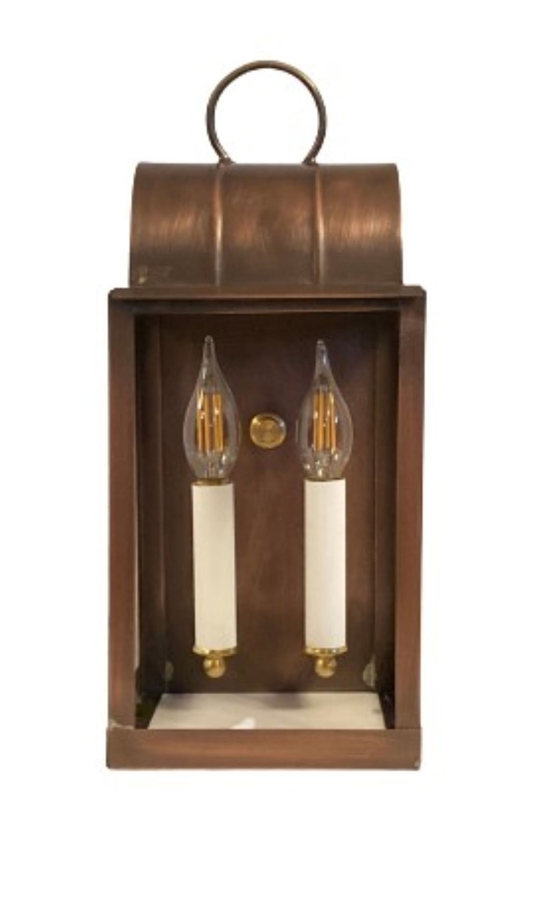 1860 Clear Glass Wall Lamp, Solid Copper Wall Lantern, Outdoor