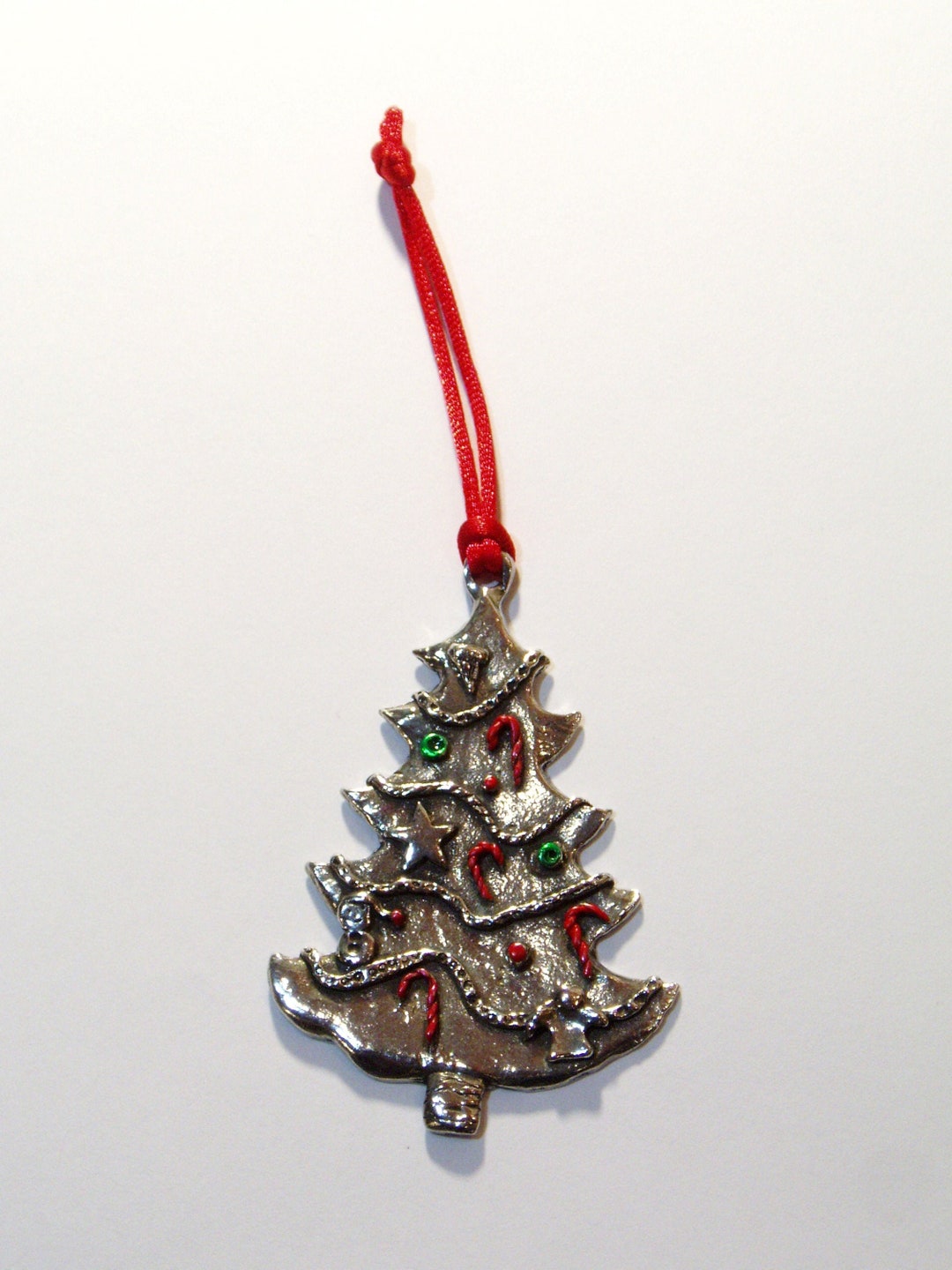 Christmas Tree Pewter Ornament, Fine Pewter, Lead Free, Christmas