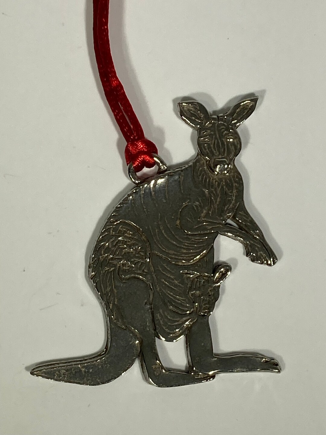 Kangaroo Pewter Ornament, Fine Pewter, Lead Free, Christmas Ornament