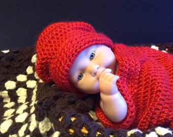 SALE Newborn Easy Crochet Cocoon and Hat pattern