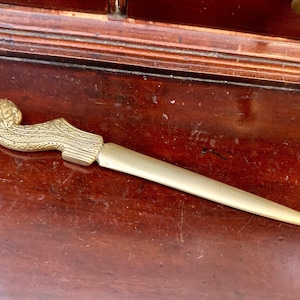 Solid Brass Shoe Letter Opener, 8&quot; Long, Detailed Heeled Fancy Shoe, Great Accessory for Home or Office