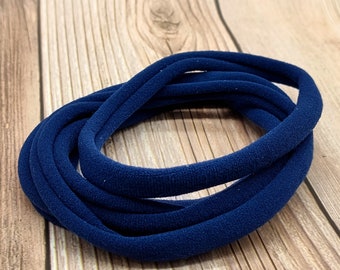 Royal Blue nylon headband, stretchy band choker, thick nylon headband