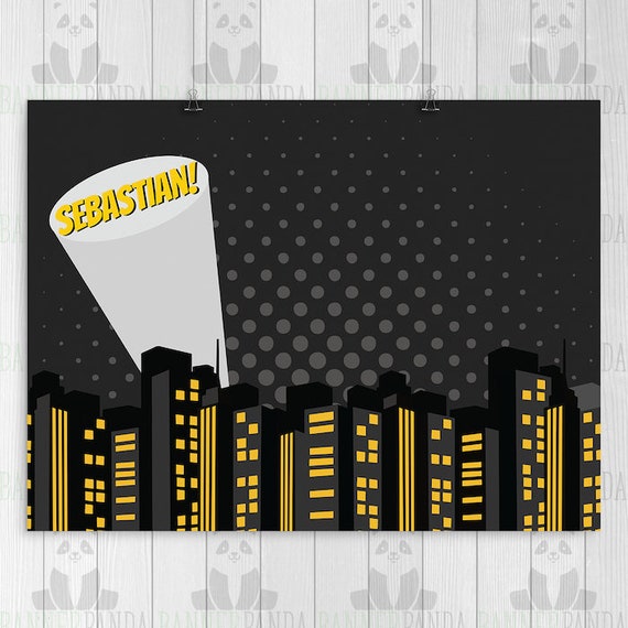 Batman Birthday Backdrop PRINTED Batman Decorations Batman Etsy