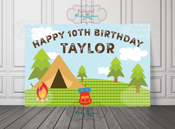 Camping Birthday Party Sign Camping Birthday Party Sign Camp Out