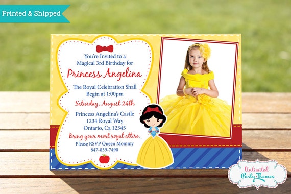Fete D Anniversaire Blanche Neige Printed Princess Etsy Fete D Anniversaire Blanche Neige Printed Princess Etsy