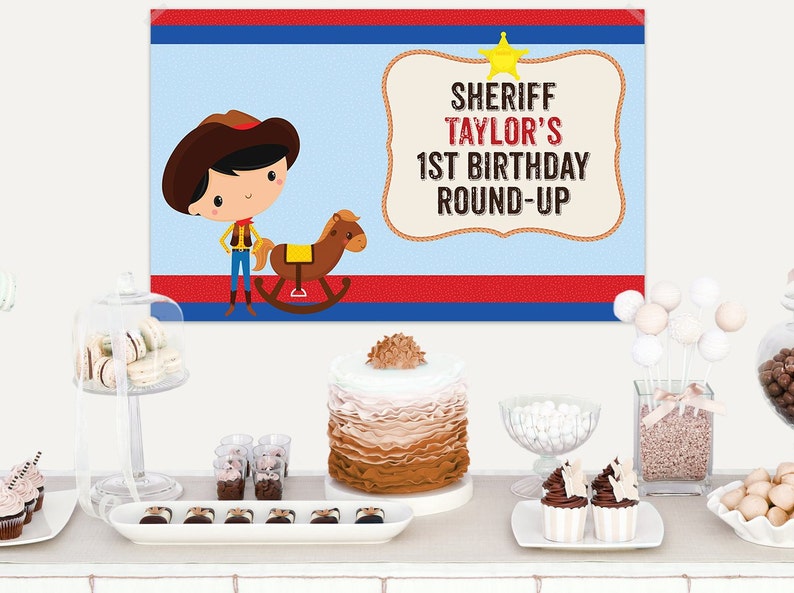Rodeo Party Decorations Cowboy Birthday Party Sign Western Cowboy Birthday Party Sign Party Sign Poster Cake Table