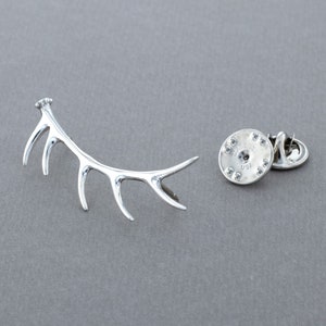 Elk Antler Pin in Sterling Silver