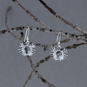 Moose Paddle Earrings in Sterling Silver
