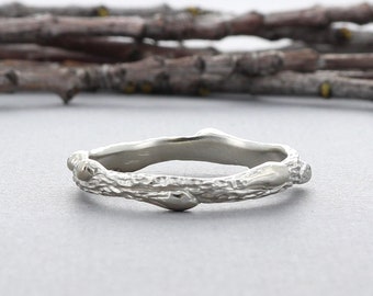 White Gold Branch Ring