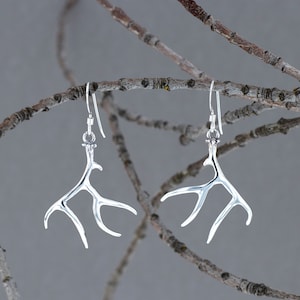 Mule Deer Earrings in Sterling Silver-Large