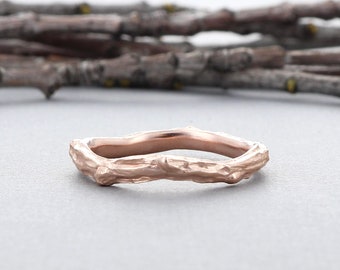 Rose Gold Branch Ring