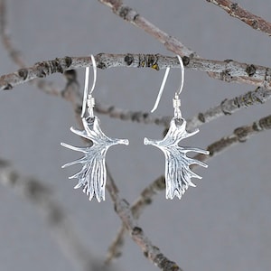 Moose Paddle Earring in Sterling Silver- Small