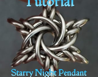 Starry Night Pendant Tutorial: Moderately Advanced Pendant Weave (Digital Download)
