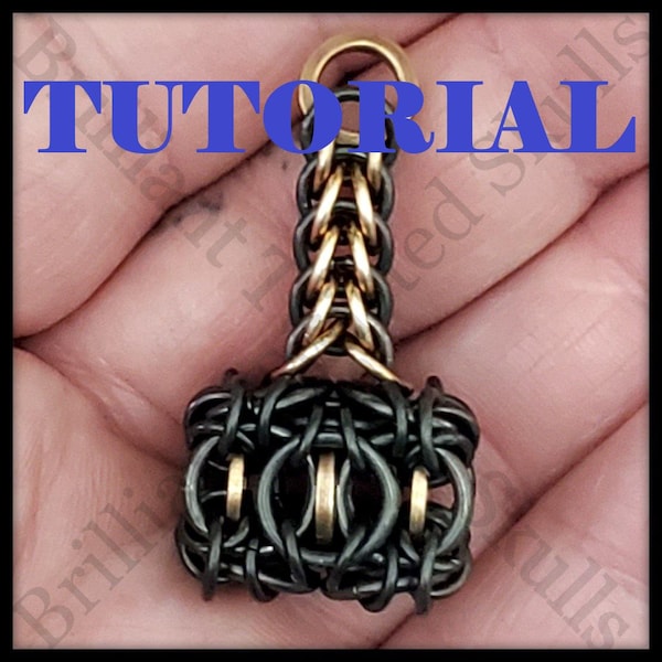 Tutorial for Brilliant Twisted Hammer (AKA: Thor's Hammer "Mjolnir") Chain Maille Pendants by Brilliant Twisted Skulls
