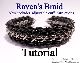 Tutorial for Raven's Braid and adjustable cuff weave by Brilliant Twisted Skulls