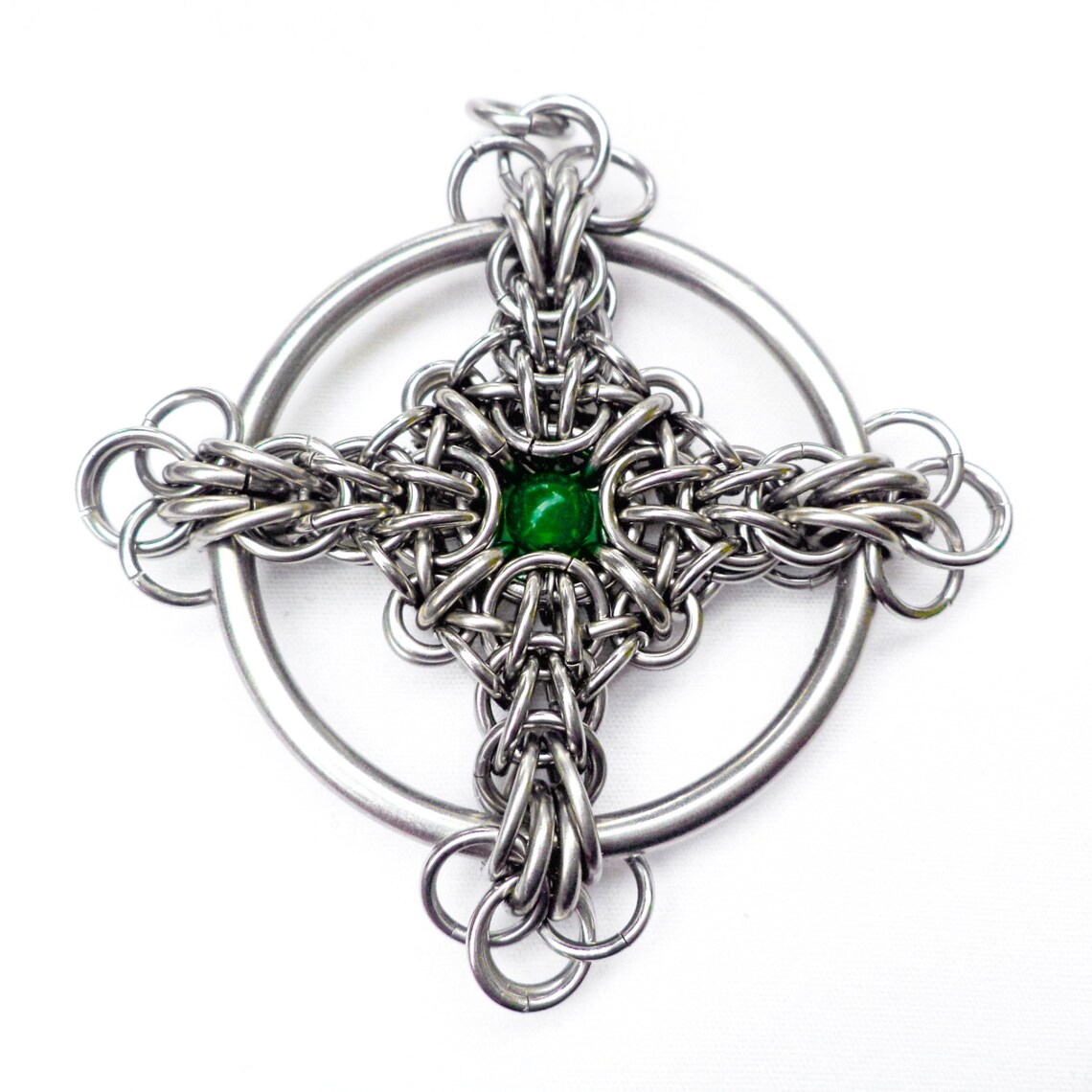 Tutorial for Celtic Cross Chain Maille Pendant in Both Square Etsy