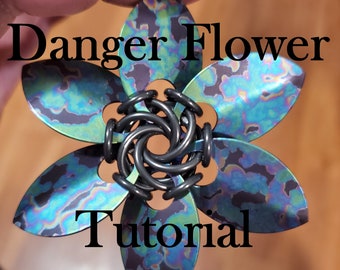 Tutorial for Danger Flowers ChanMaille Pendants by Brilliant Twisted Skulls
