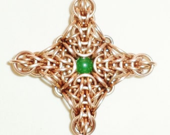 Tutorial for King's Cross Pendant chain maille cross by Brilliant Twisted Skulls