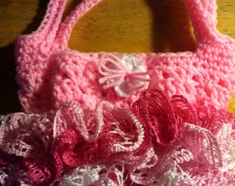 Small Crochet Ruffled Purse