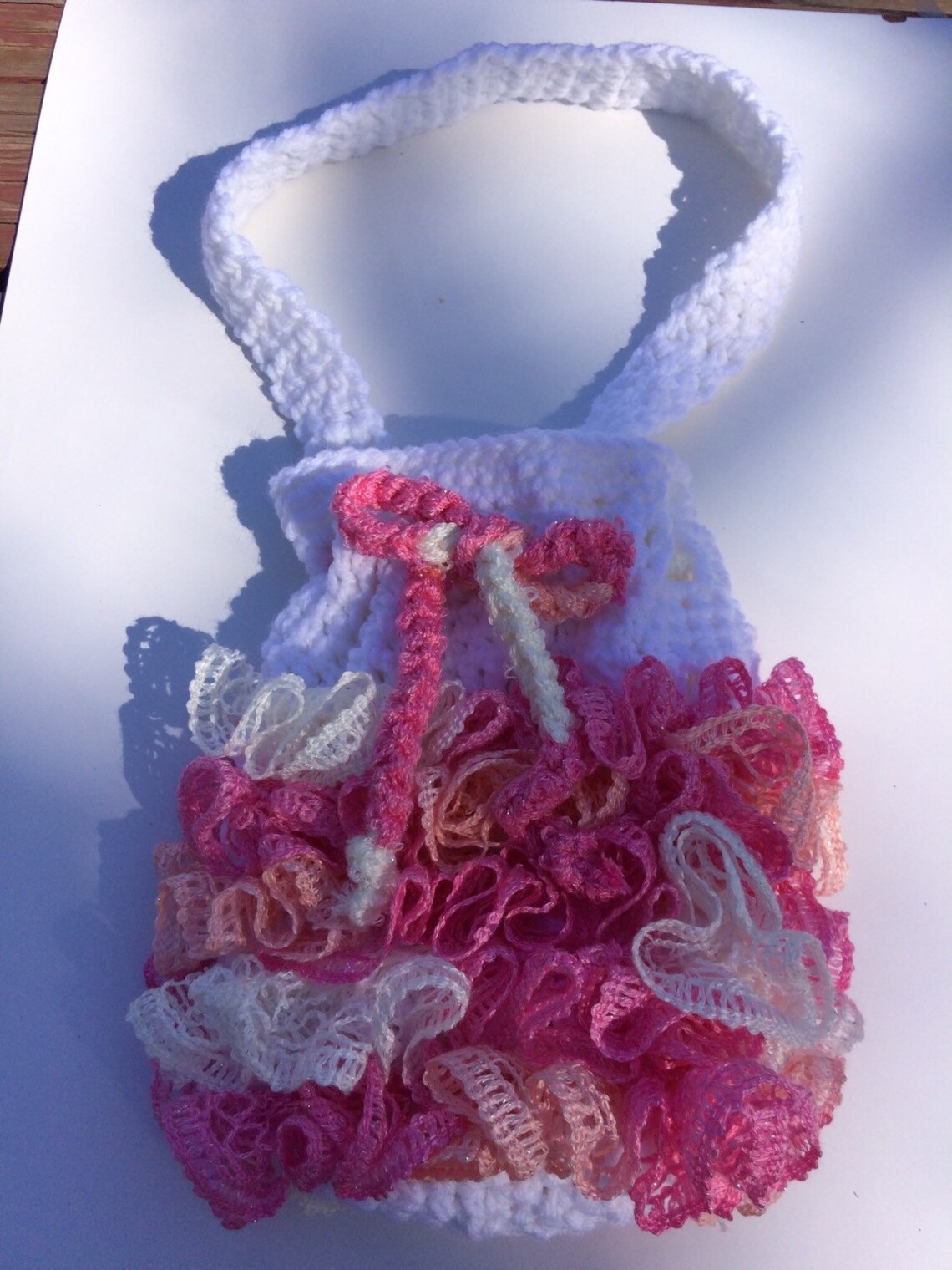 Ruffle Drawstring Bag - Etsy