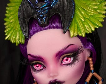Muñeca Monster High G1 Elissabat Ghouls Getaway (Repintada)