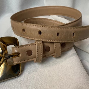 Ilana goor vintage Small women Black Leather Belt with Gold Orb Pendant Ilana goor lizard/cowhide brown - Gem main image 2