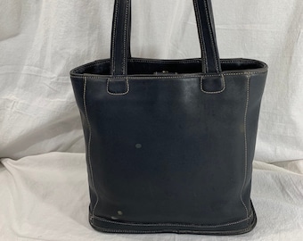 Genuine Vintage COACH 9305 Bleeker Navy Blue Leather Tote Bag - Etsy