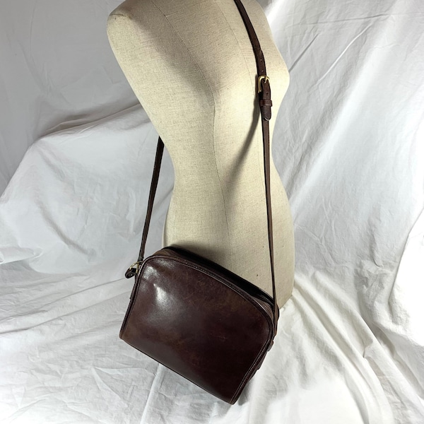 Genuine vintage COACH Metropolis brown leather shoulder bag purse crossbody